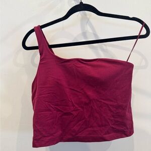 Lululemon Ribbed Asymmetrical Yoga Tank Top, Magenta Purple (10)